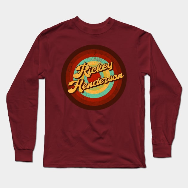 Rickey Henderson  - VINTAGECIRCLE Long Sleeve T-Shirt by okaka